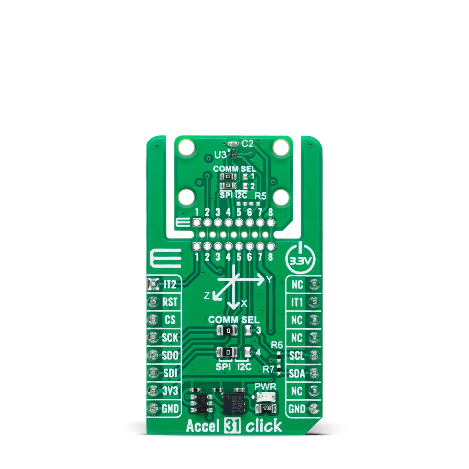 MikroElektronika Accel 31 Click Accelerometer Sensor Add On Board for BMA580 Industrial Use
