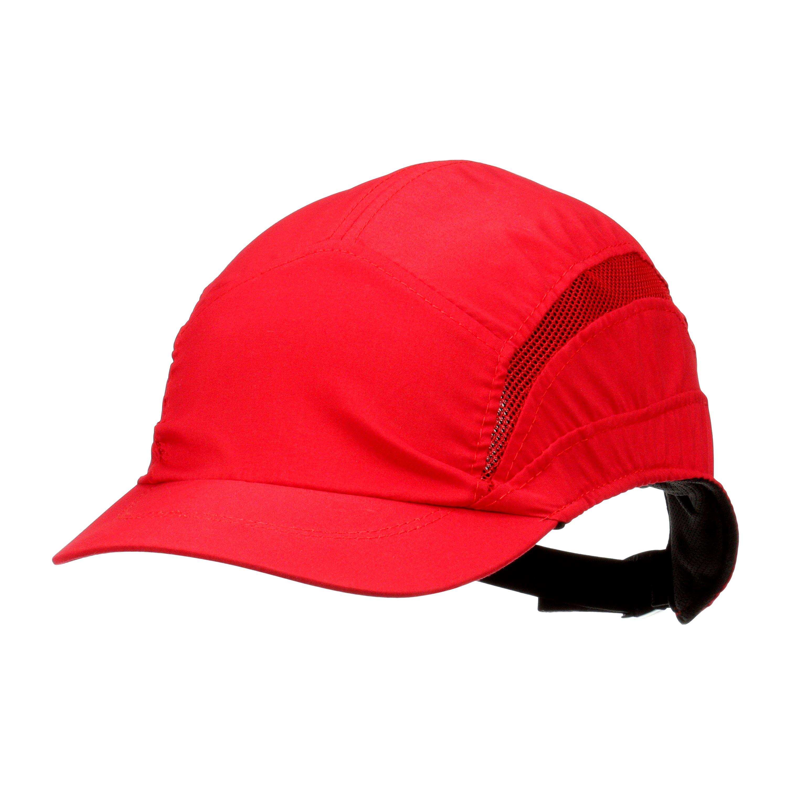 3M Red Short Peaked Bump Cap, ABS Protective Material