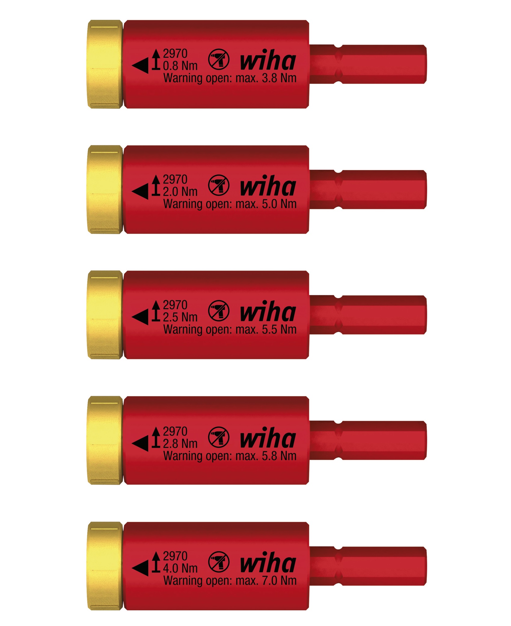 Wiha Adjustable Hex Torque Driver, 0.8 → 4Nm