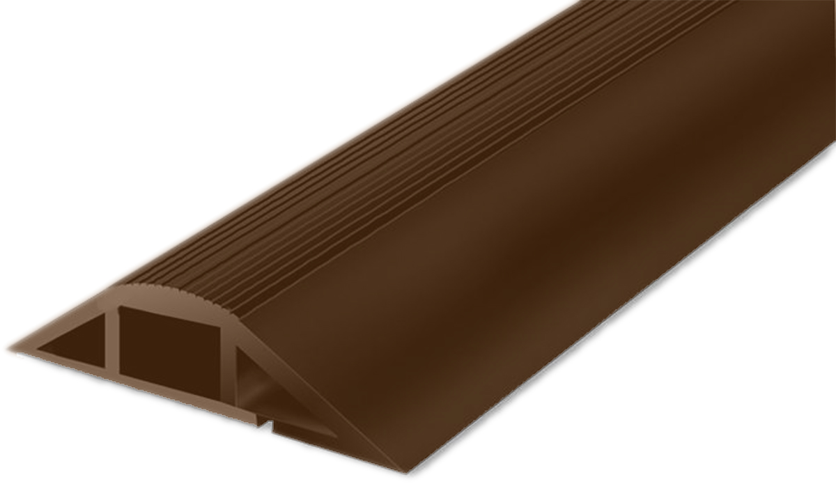 RS PRO 1m Brown Cable Cover in PVC, 29.4mm Inside dia.