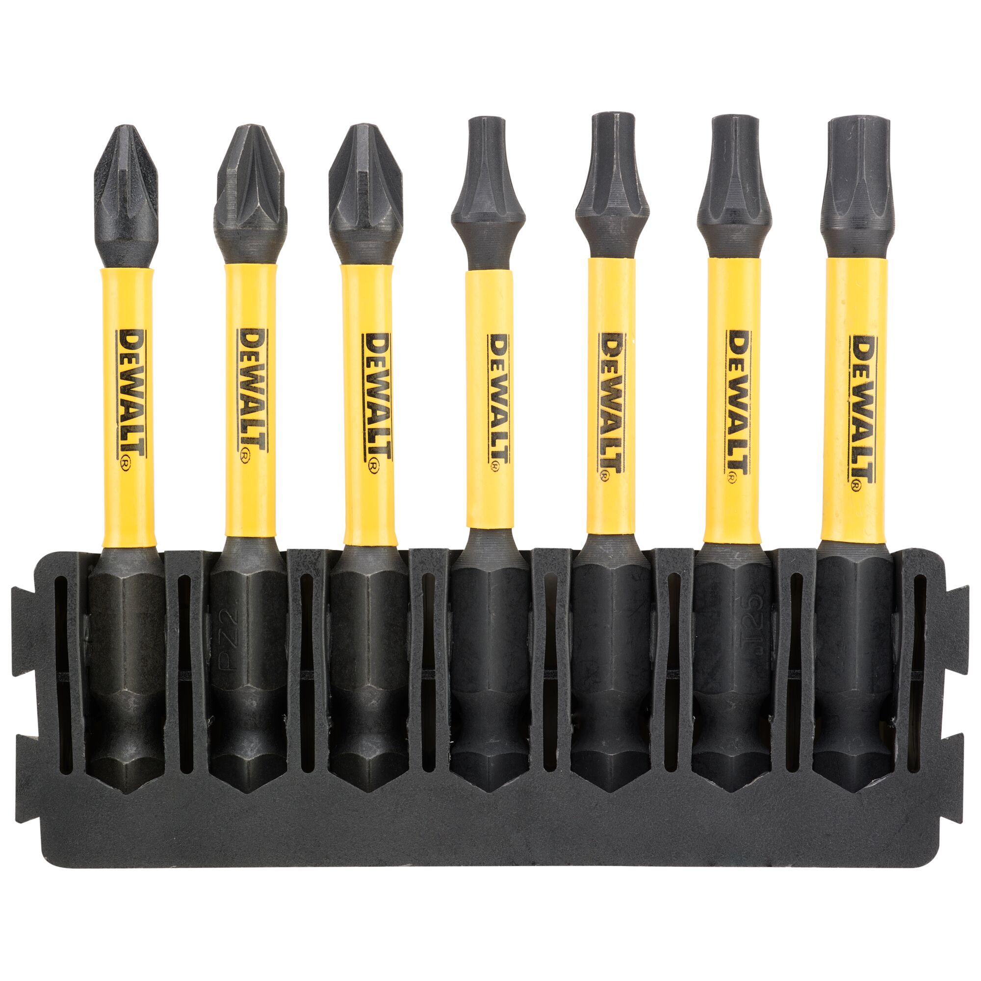 DeWALT Pozidriv Screwdriver Bit, PZ1, PZ2, T15, T20, T25, T30 Tip, Pozidriv Drive, 57 mm Overall