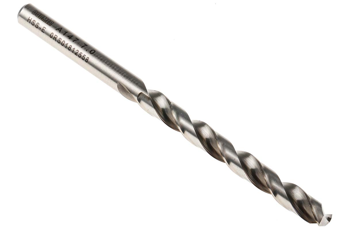 Dormer A147 Series HSS-E Twist Drill Bit, 7mm Diameter, 109 mm Overall