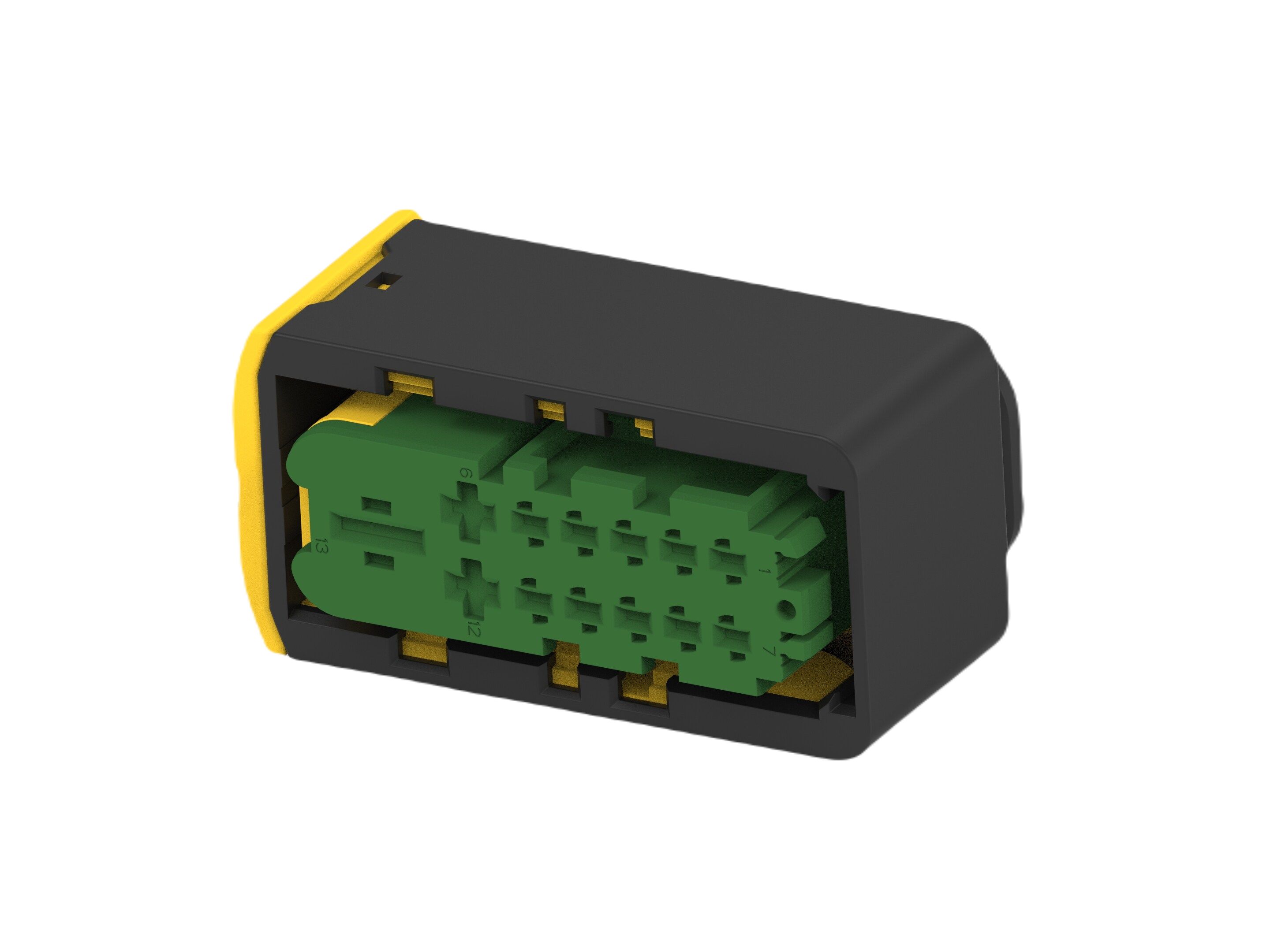 TE Connectivity, Heavy Duty Sealed Connector Series Automotive Connector Socket Green Cable Mount 13 Way, Wire