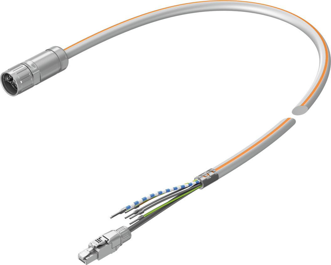Festo Motor Cable NEBM Series Cable for Use with Motor Controllers, Servo Drives, Servo Motors, Stepper Motors
