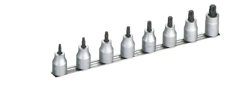 SAM 8-Piece 1/2 in Bit Socket Set , Torx Bit