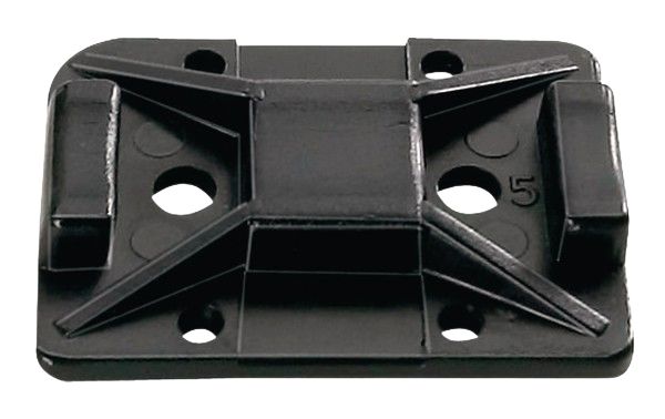 HellermannTyton Self Adhesive Black Cable Tie Mount 25 mm x 32mm, 8mm Max. Cable Tie Width
