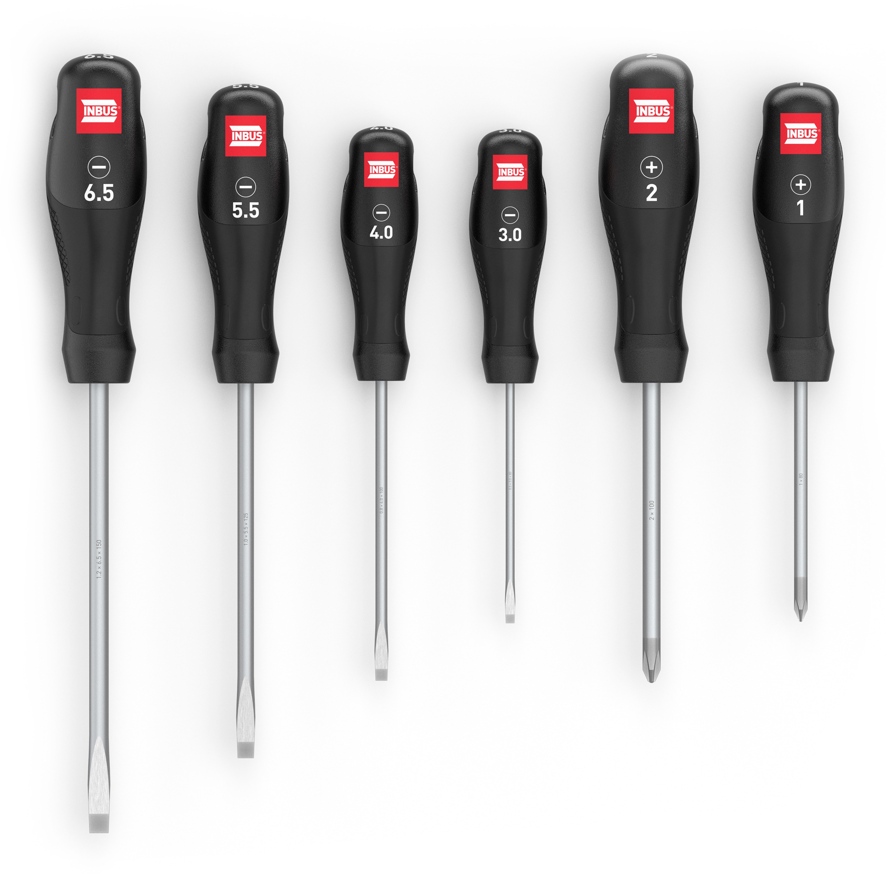 INBUS Phillips, Slotted Screwdriver Set, 6-Piece