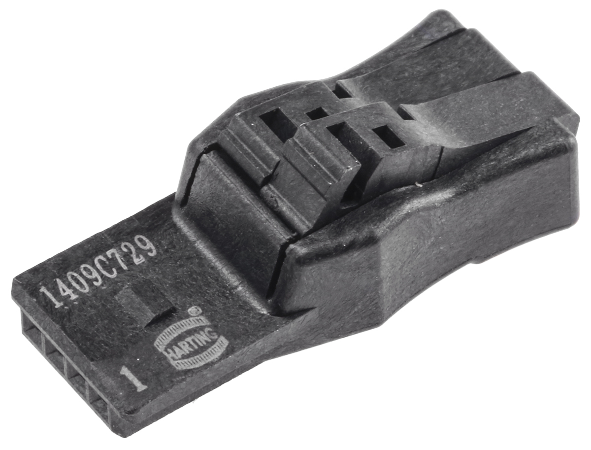HARTING, 1.27mm Pitch, Har-Flexicon, 4 Way, Horizontal, Pluggable Terminal Block, Plug, Cable Mount, Screw Termination,