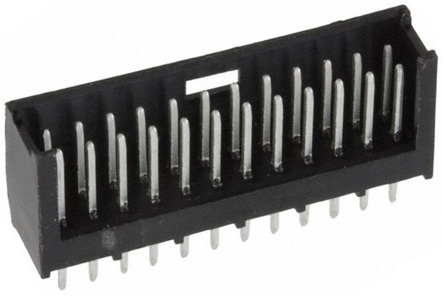 TE Connectivity AMPMODU MOD II Series Straight Through Hole PCB Header, 24 Contact(s), 2.54 mm Pitch, 2 Row, Shrouded