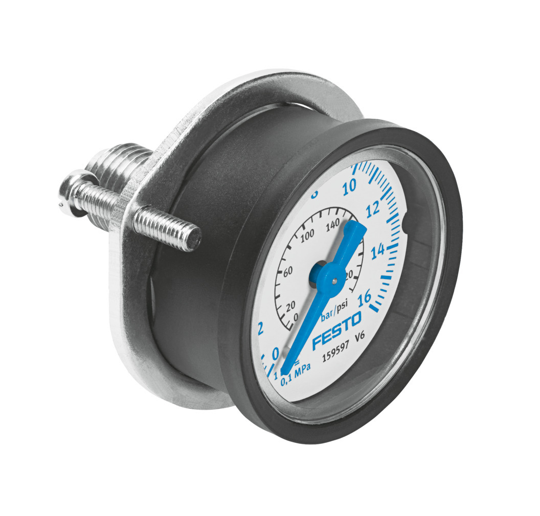 Festo Analogue Pressure Gauge 16bar Back Entry