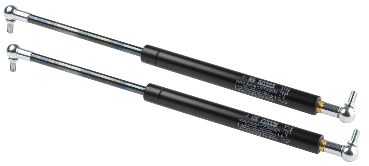 Camloc Steel Gas Strut, with Ball & Socket Joint, End Joint, 480.0mm Extended Length, 200.0mm Stroke Length