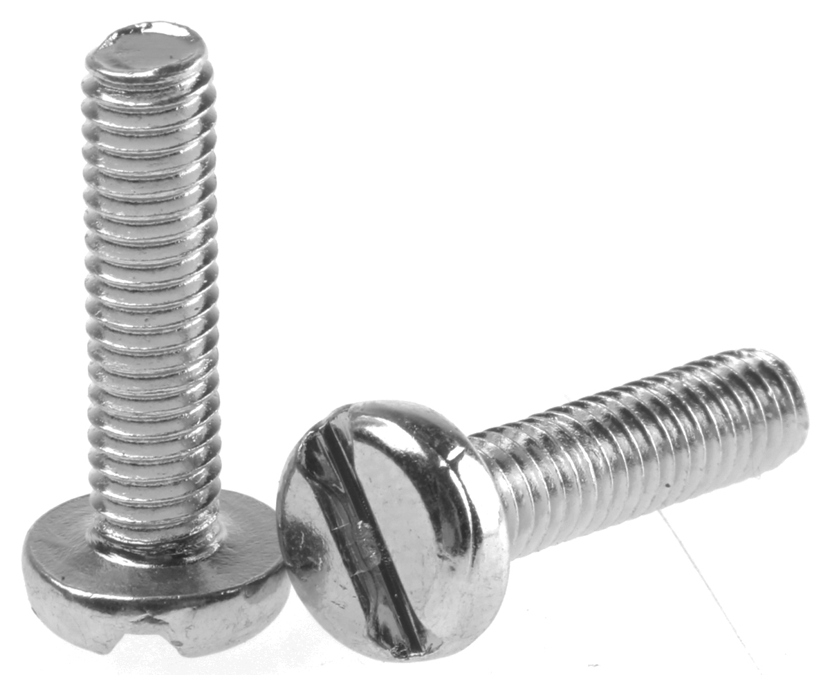 RS PRO Slot M4 Pan Steel Machine Screws DIN 85 x 16.0mm