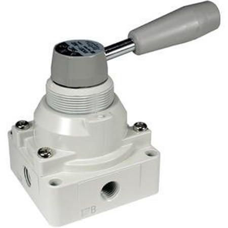 SMC Handle Pneumatic Relay Pneumatic Manual Control Valve VH Series, G 3/8, 3/8in, III B