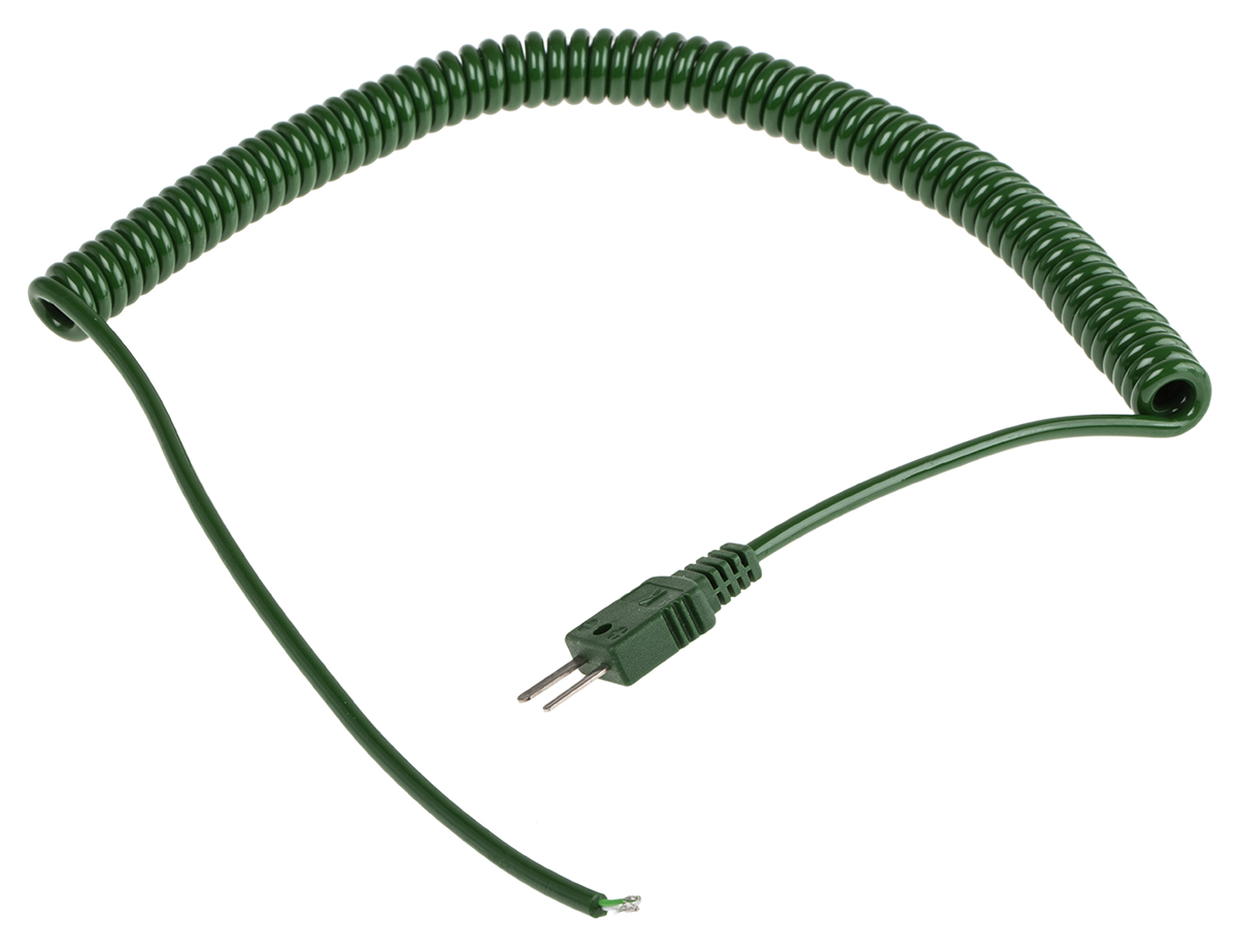 RS PRO Type K Thermocouple Cable/Wire, 2m, Unscreened, Polyurethane Insulation, +125°C Max, 10/0.12