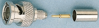 Telegartner, Plug Cable Mount BNC Connector, 50Ω, Crimp Termination, Straight Body