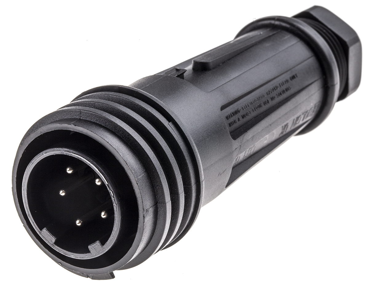 Bulgin Circular Connector, 5 Contacts, Cable, Standard Connector, Plug, Male, IP68, Buccaneer 900 Series