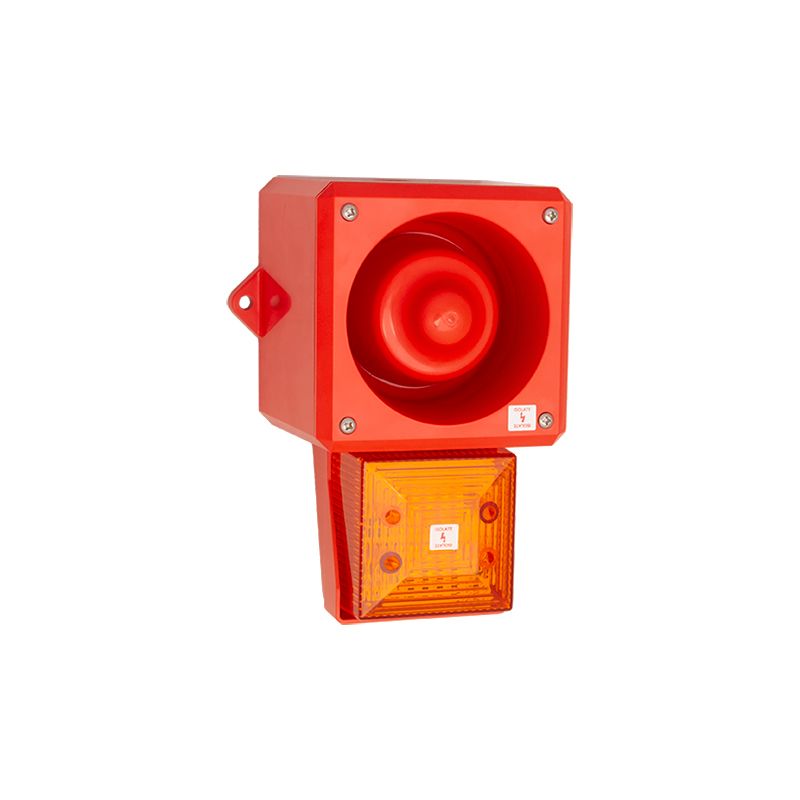 Clifford & Snell YL50 Hi Vis Series Amber Sounder Beacon, 24 V dc, IP66, Wall Mount, 112dB at 1 Metre