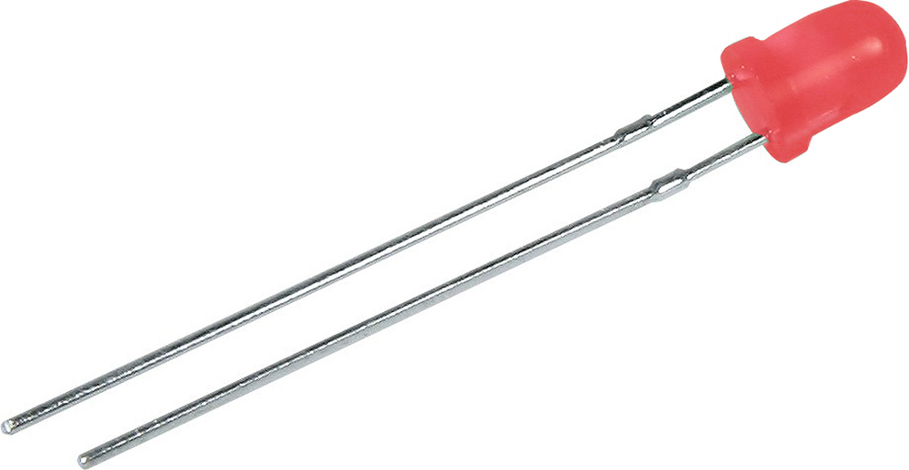 Kingbright2.5 V Red LED 4 mm Through Hole, L-43ID
