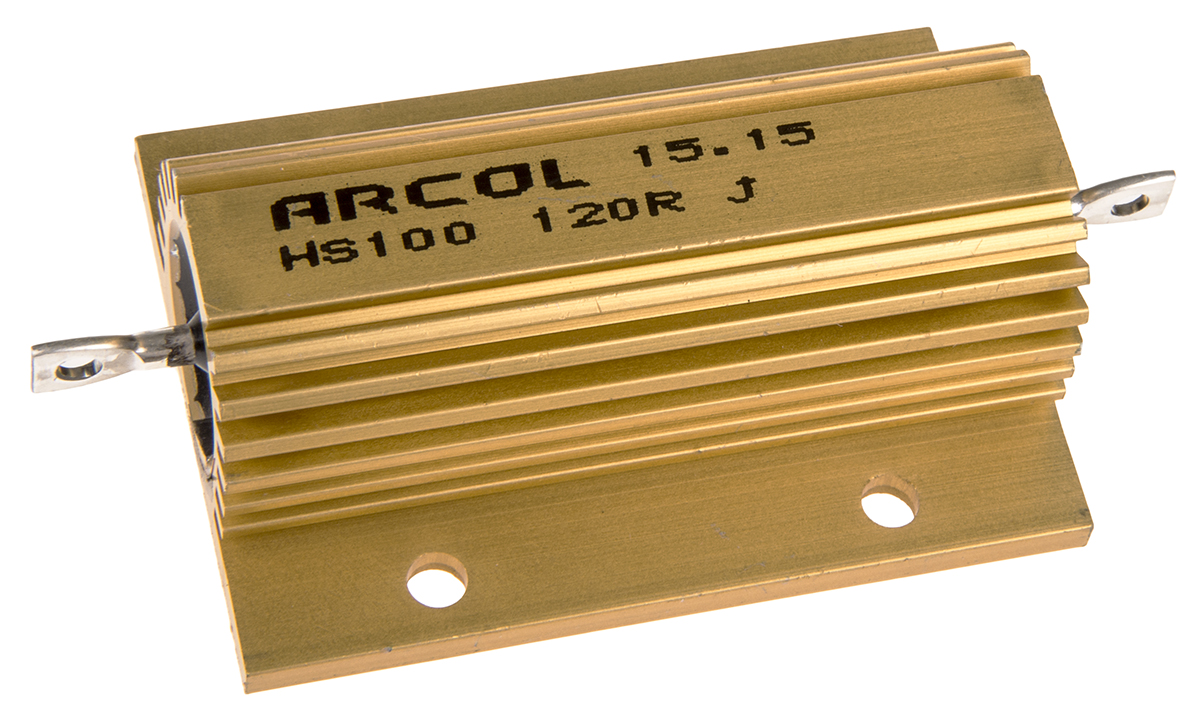 Arcol, 120Ω 100W Wire Wound Chassis Mount Resistor HS100 120R J ±5%