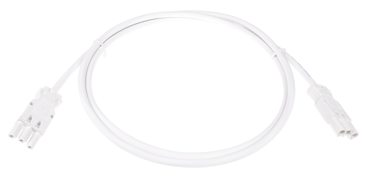 Wieland GST18i3 Series Cable Assembly, 3-Pole, Male to Female, 16A, IP40