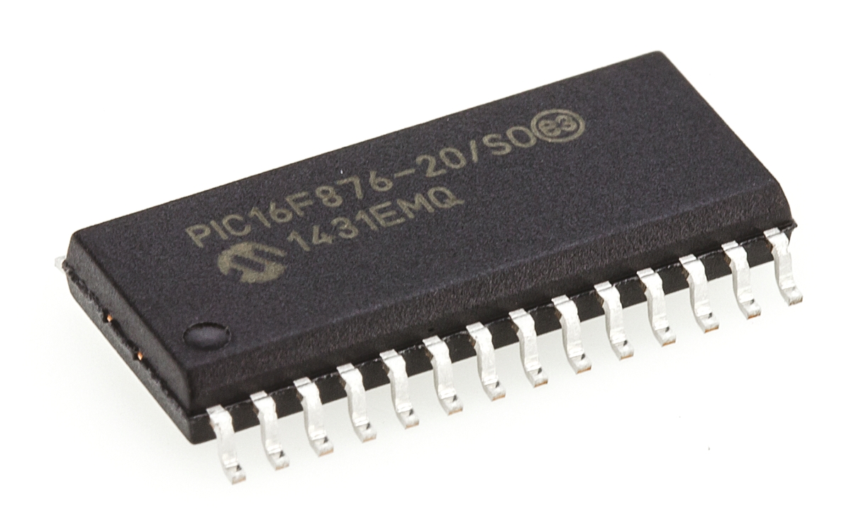 Microchip PIC16F876-20/SO, 8 bit PIC, PIC16F87X Microcontroller, 20 MHz, 14kB FLASH, 28-Pin SOIC