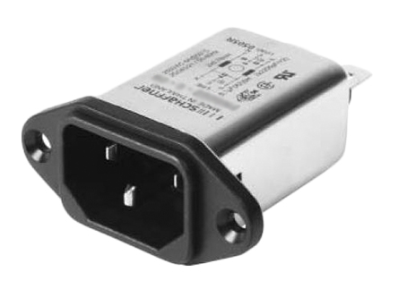 Schaffner 10A, 250 V ac Male Flange Mount IEC Filter FN9222B-10-06, Faston