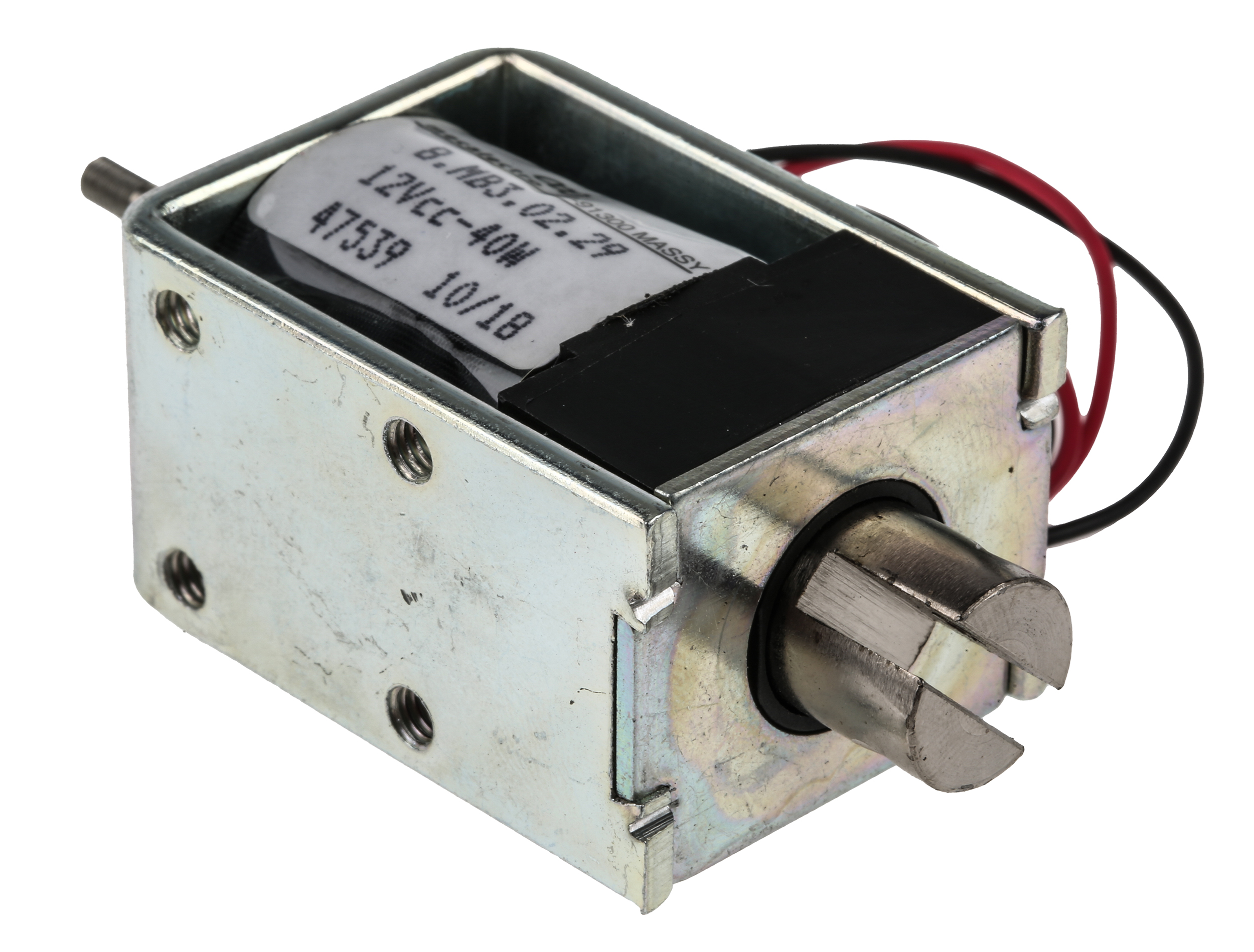 Mecalectro Linear Solenoid, 12 V dc, 5N, 45 x 31.8 x 23.4