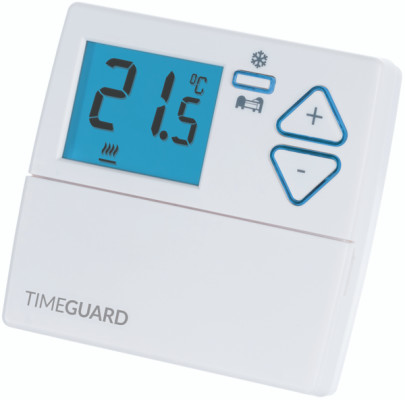 Timeguard Digital Room Thermostat with Night Set-Back Programable Thermostats, 3A, 230 V ac, 0 → 40 °C