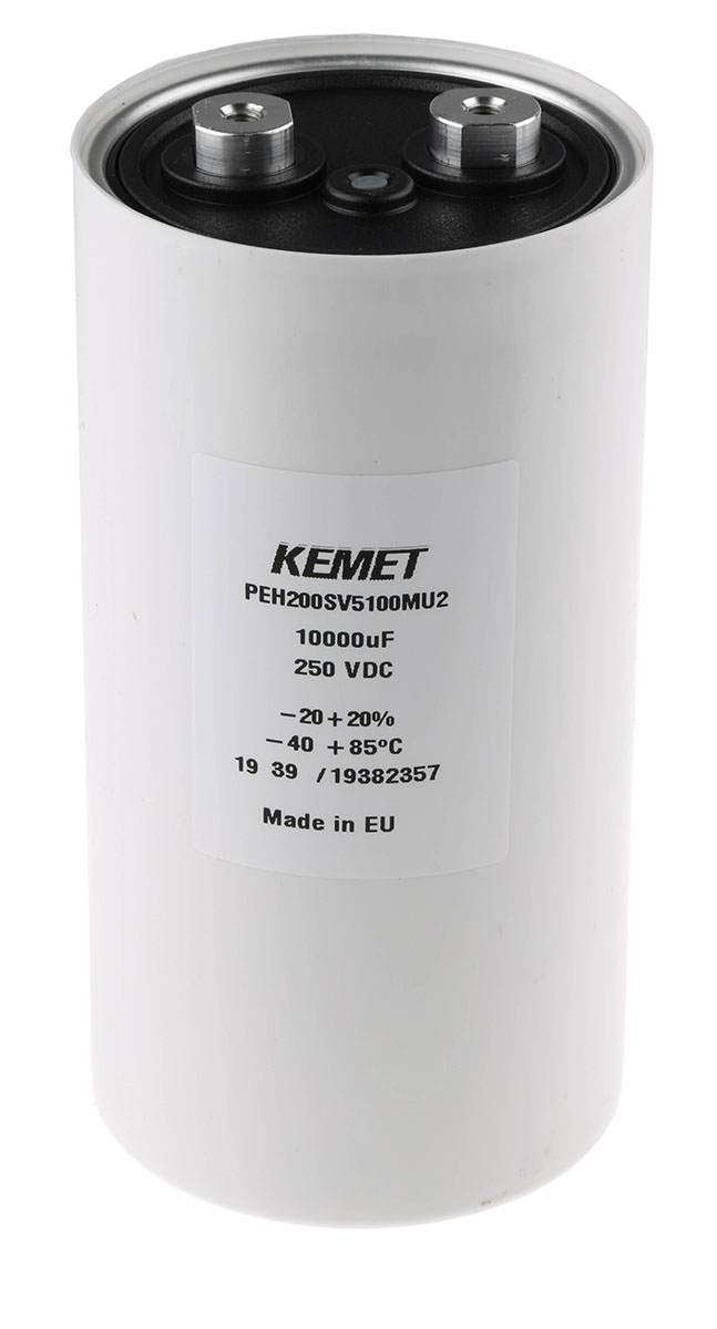 KEMET 10000μF Aluminium Electrolytic Capacitor 250V dc, Screw Terminal - PEH200SV5100MU2
