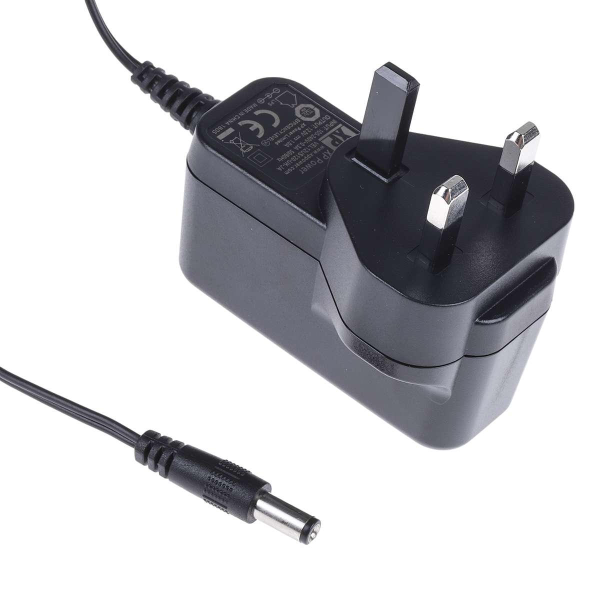 XP Power 12W Plug-In AC/DC Adapter 12V dc Output, 1A Output