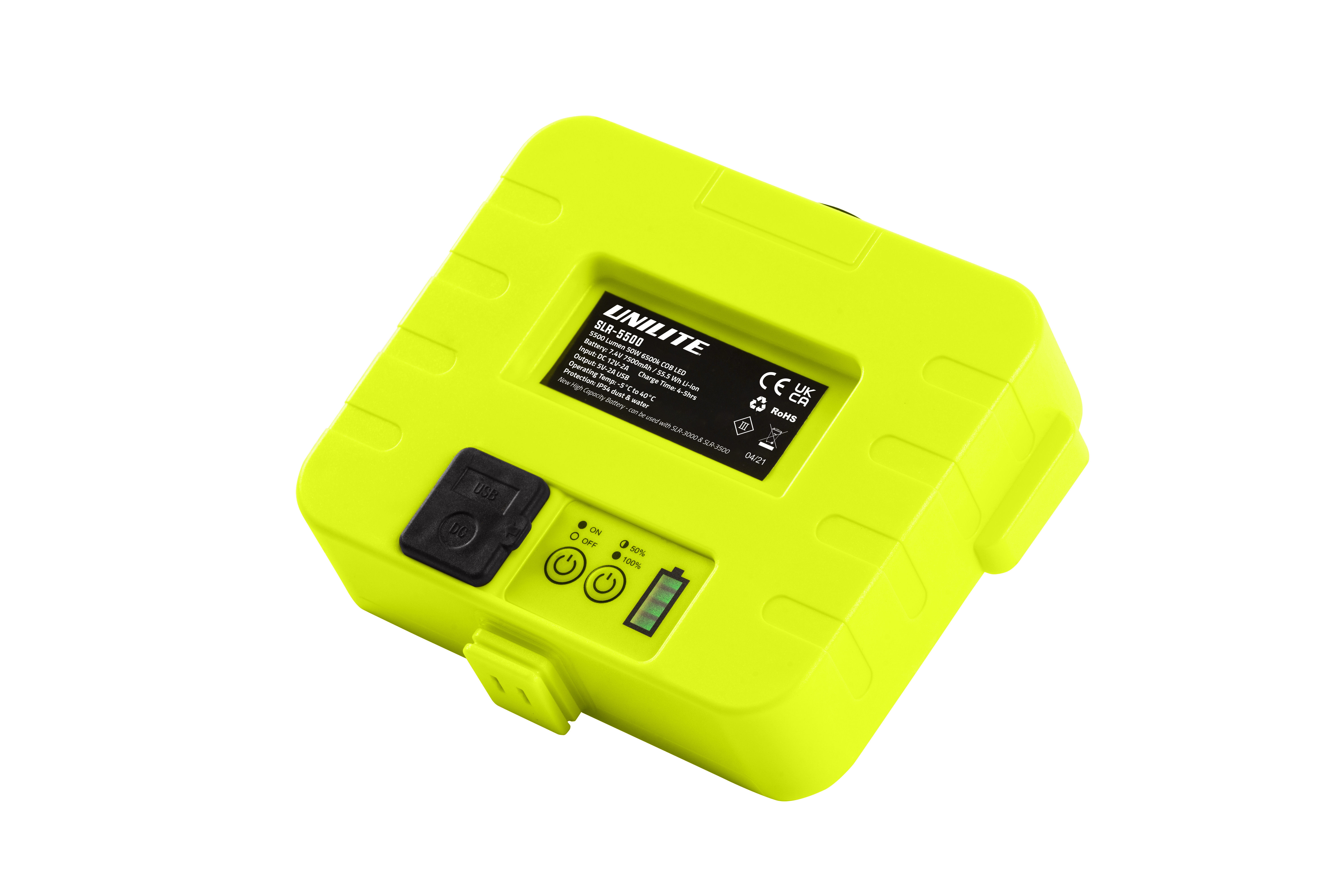 Unilite Rechargeable Li-Ion Torch Battery for SLR-5500, 7.5Ah Capacity