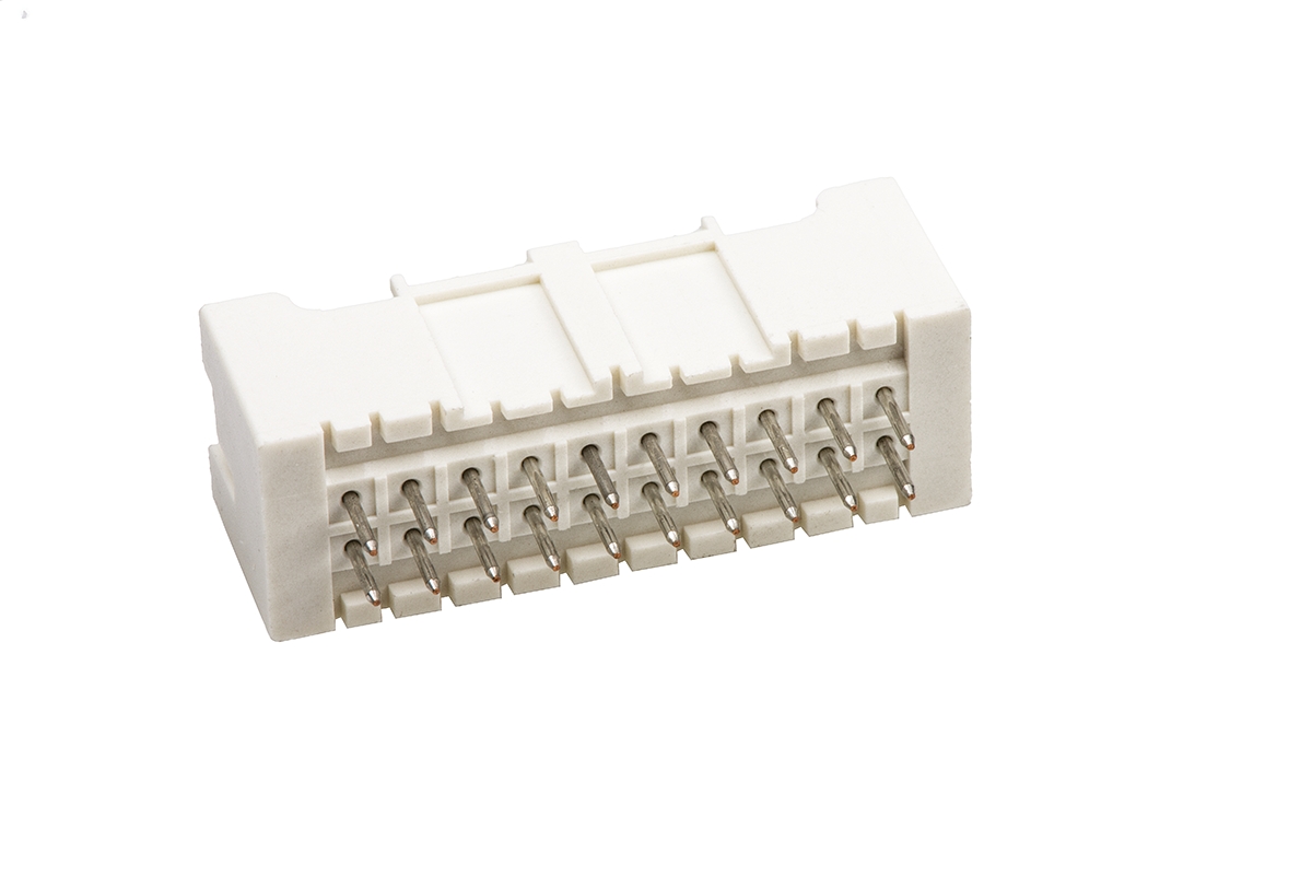 JST XAD Series Straight Through Hole PCB Header, 20 Contact(s), 2.5 mm Pitch, 2 Row, Shrouded
