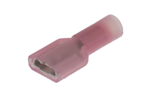 Molex InsulKrimp 19005 Red Insulated Female Spade Connector, Receptacle, 6.35 x 0.81mm Tab Size