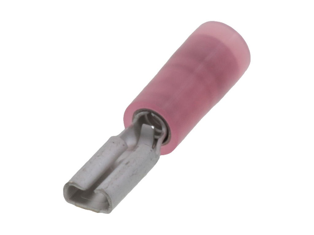 Molex 19019 Red Insulated Female Spade Connector, Quick Disconnect, 2.79 x 0.51mm Tab Size