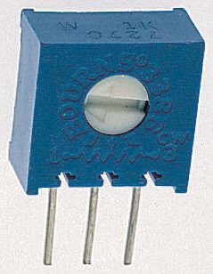 5kΩ, Through Hole Trimmer Potentiometer 0.5W Side Adjust Bourns, 3386