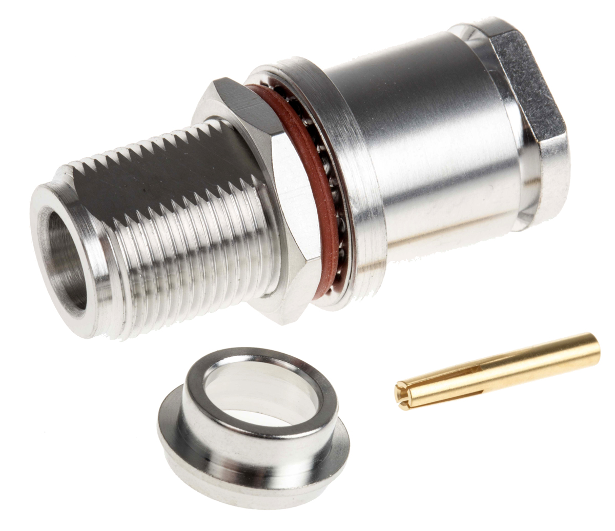 Radiall, Jack Panel Mount N Connector, 50Ω, Clamp Termination, Straight Body