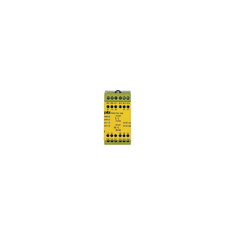 Pilz 774 Safety Relay 24V dc, Single/Dual-Channel 4 Safety Contacts