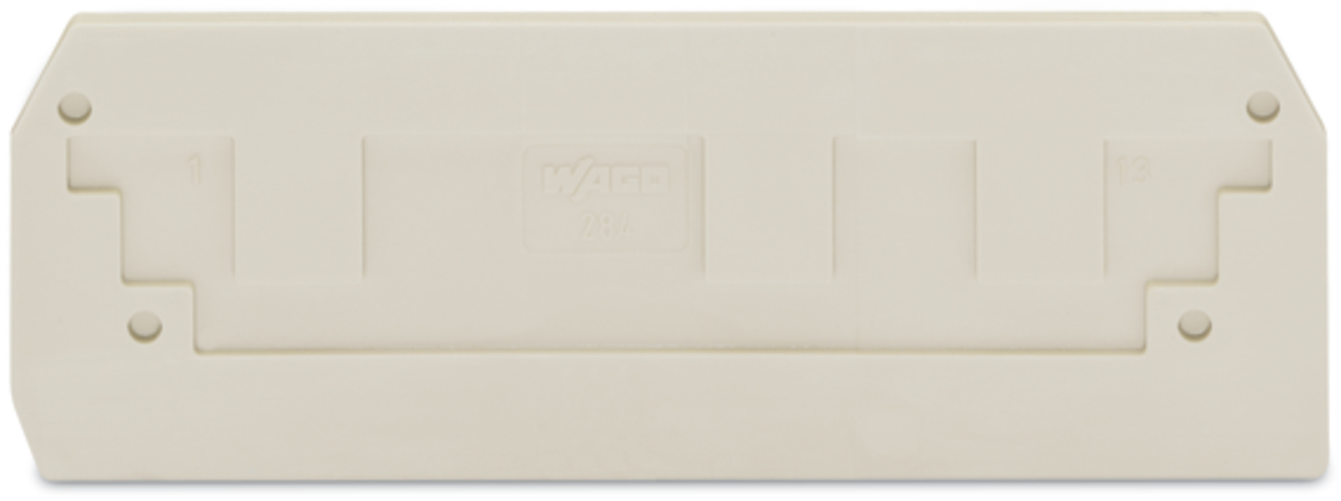 WAGO 284 Series End And Intermediate Plate for Use with Rail Mount Terminal Blocks