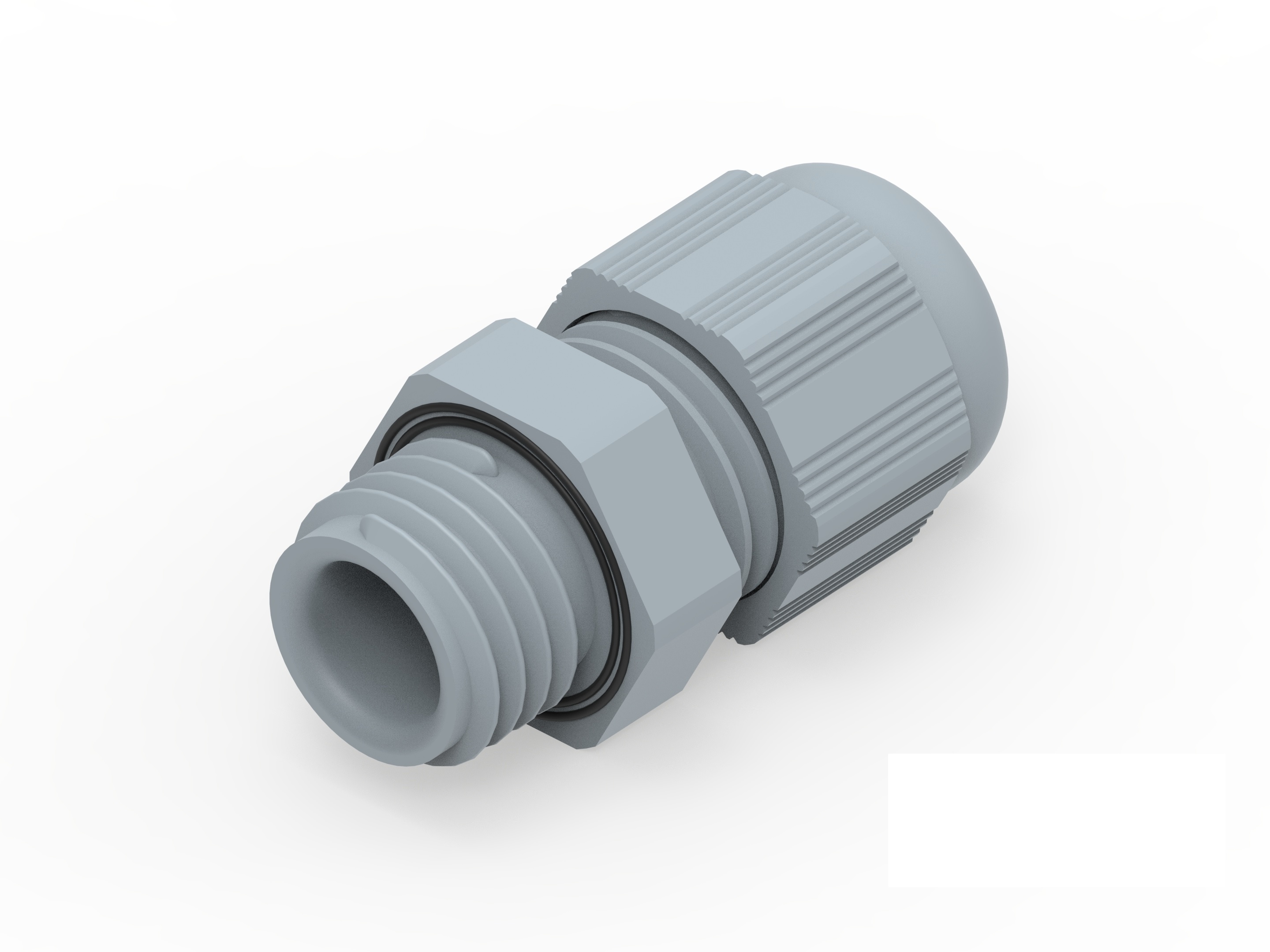 Entrelec 1SNG Series Grey PA 6 Cable Gland, M12 Thread, 3mm min., 6.5mm max., IP66, IP68