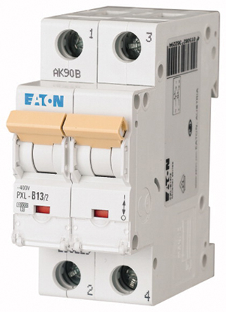 Eaton xPole PXL, S200 MCB, 2P, 13A Curve B, 400V AC, 48V DC, 10 kA Breaking Capacity