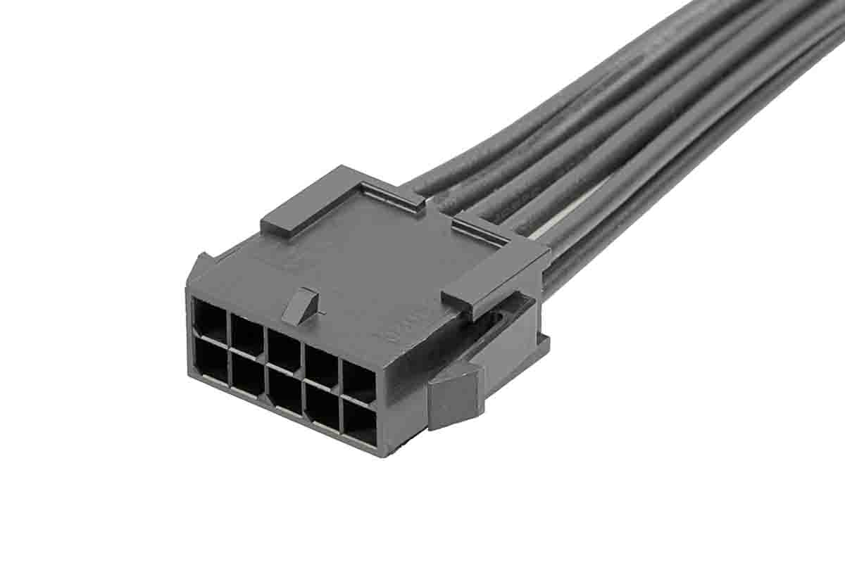 Molex 10 Way Male Micro-Fit 3.0 Unterminated Wire to Board Cable, 600mm