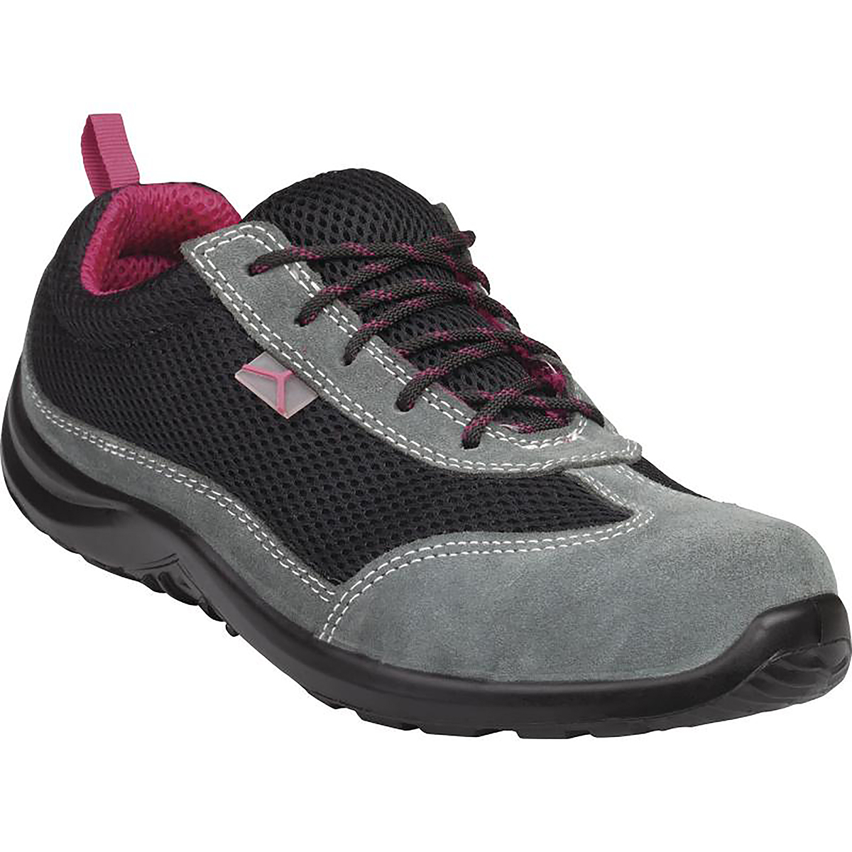 Delta Plus COSMOS Women's Black, Grey, Purple Stainless Steel Toe Capped Safety Trainers, UK 5, EU 38