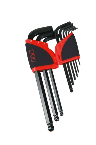 SAM 9 piece L Shape Hex Key Set, 1.5 mm, 2.5 mm, 2 mm, 3 mm, 4 mm, 5 mm, 6 mm, 8 mm, 10 mm