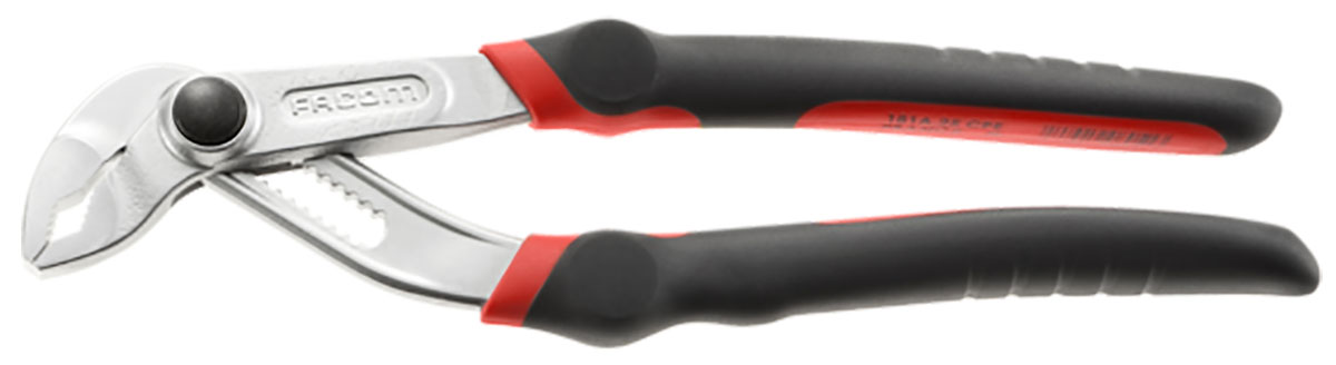 Facom 181A.25CPEPB Water Pump Pliers, 185 mm Overall, Lock Grip Tip, 48mm Jaw