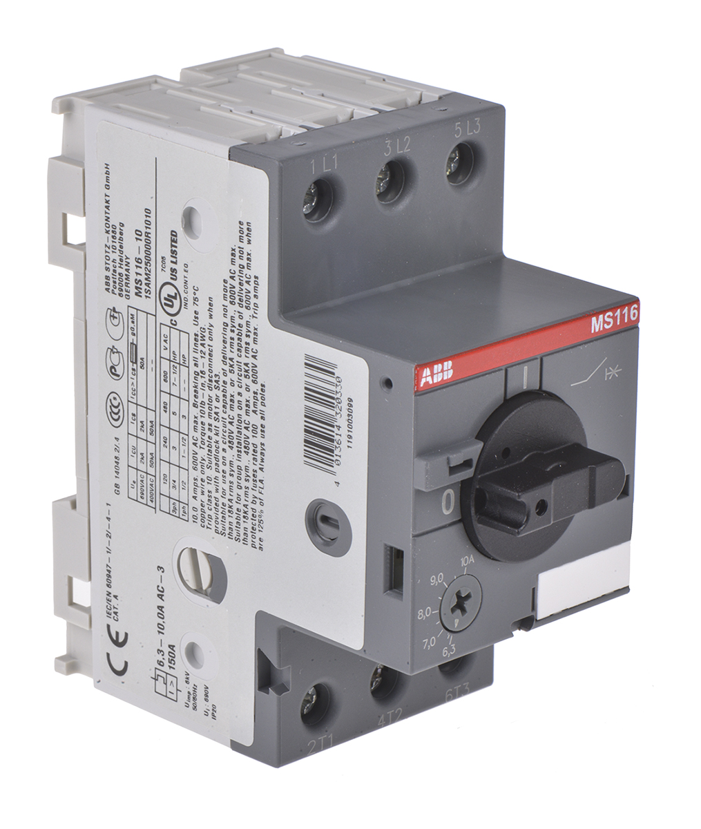 ABB 10 A Motor Protection Circuit Breaker, 690 V
