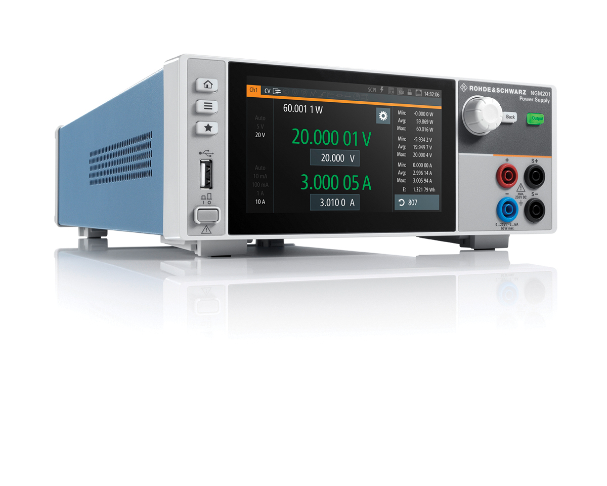 Rohde & Schwarz NGM200 Series Digital Bench Power Supply, 0 → 20V, 6A, 1-Output, 60W - UKAS Calibrated