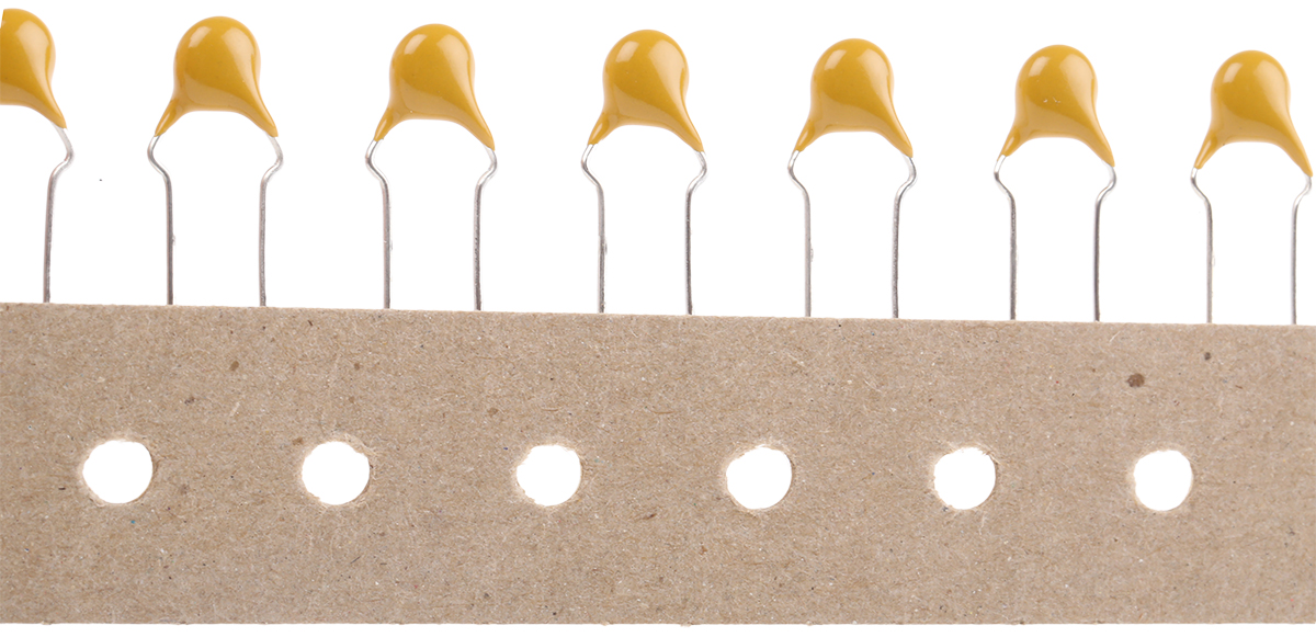 Vishay Single Layer Ceramic Capacitor (SLCC) 100pF 2kV dc ±10% Y5R Dielectric, F, Through Hole +125°C Max Op. Temp.