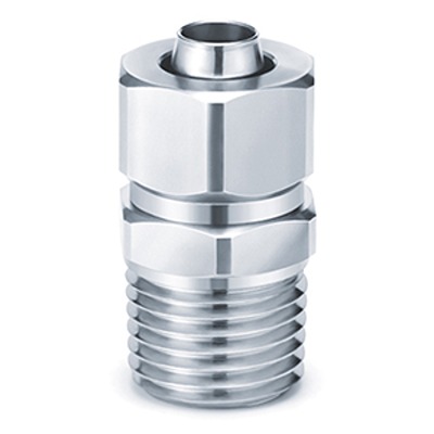 SMC KFG Series Straight Fitting, 12 mm to R 1/4 Male, Threaded-to-Tube Connection Style, KFG2H1210-02S