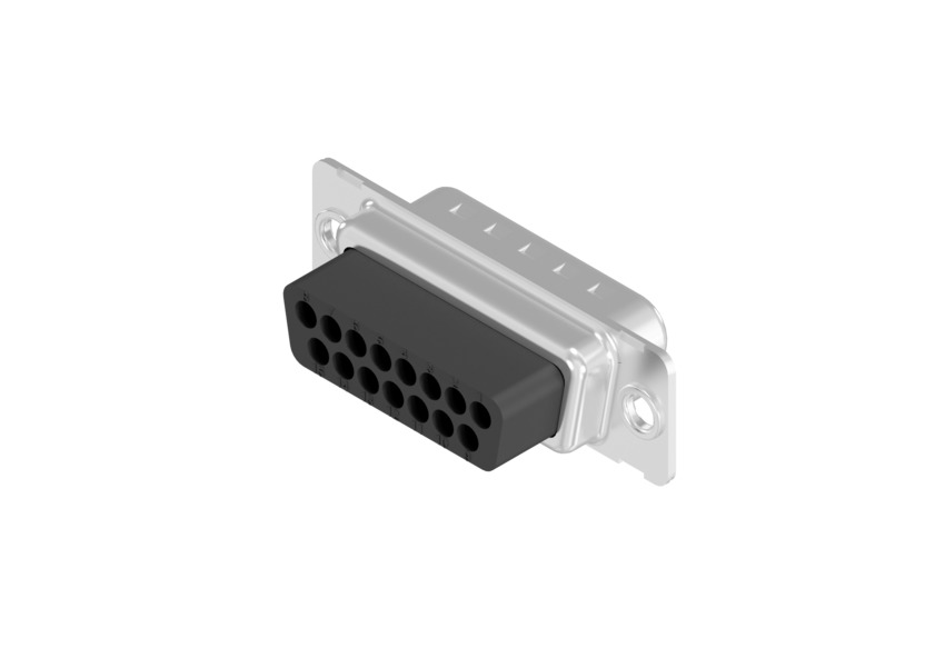 Amphenol CONEC 5 Way Through Hole D-sub Connector Plug, with Mounting Hole