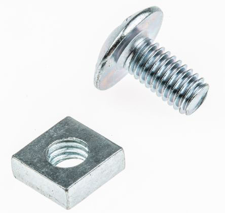Bright Zinc Plated Steel Roofing Bolt, M10 x 30mm